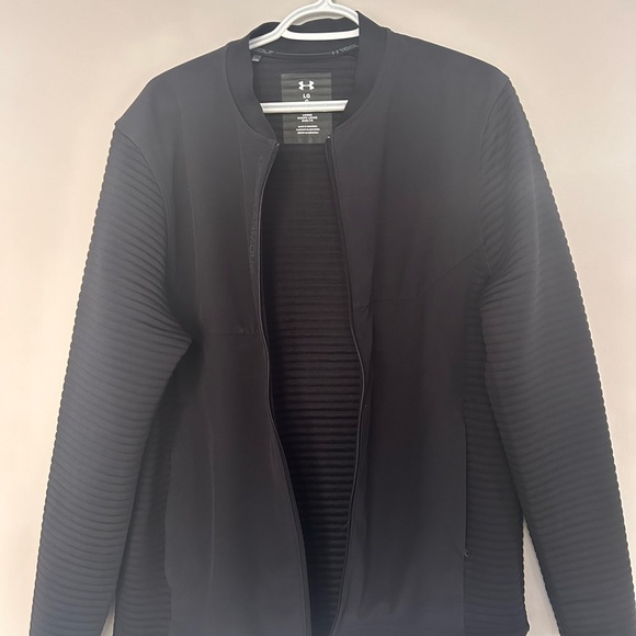 Under Armour, Sporty Bomber Style Track Jacket, Black, Men’s Large - Picture 2 of 3